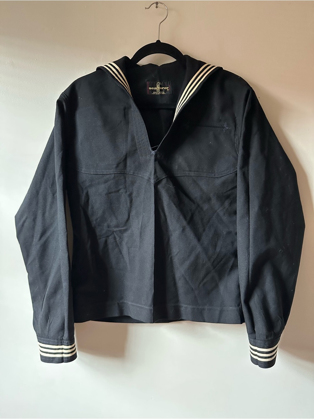 Vintage Seafarer Navy Wool Uniform Top Patriotic Costume